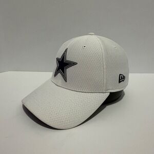 Dallas Cowboys New Era 39THIRTY White Stretch Fit Hat Small Medium